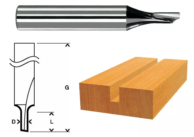 Fraise droite à rainurer 1 tranchant BOSCH